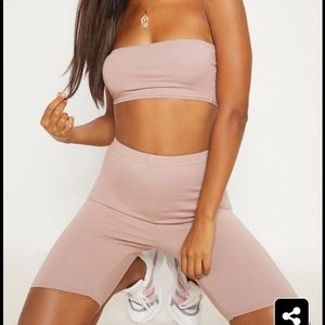 NEW PLT Dusty Pink Cotton Stretch Bike Shorts